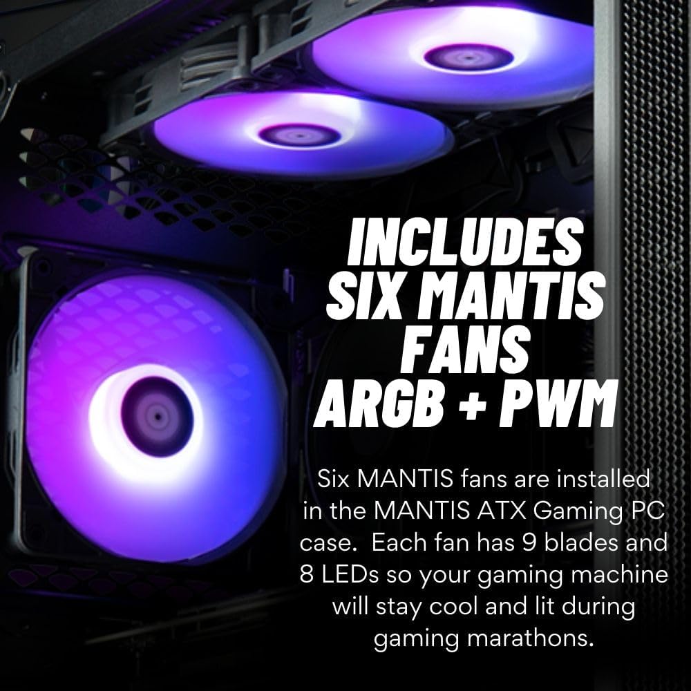 Mantis V2 - RTX 5090, Ryzen 9 9950X3D, 192GB DDR5 5600 RAM, 4TB NVMe Gen4 SSD, 10TB HDD, Windows 11 Pro, 3 Year Warranty, HDMI, RJ45, RGB Keyboard+Mouse, internal WiFi 7 + BT, Prebuilt Gaming Desktop