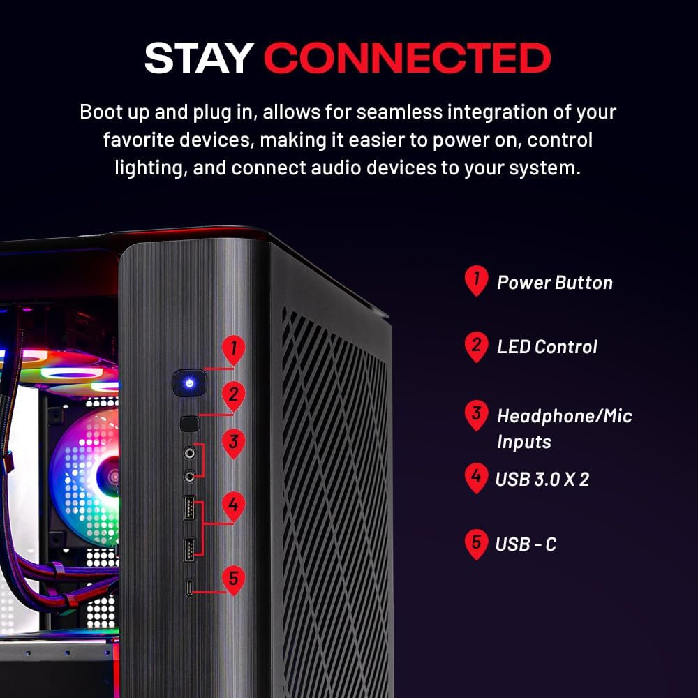 Skytech Gaming King 95 Desktop PC, Ryzen 7 7800X3D 4.2 GHz (5GHz), AMD RX 9070XT 16GB, 1TB Gen4 NVMe SSD, 32GB DDR5 RAM 5600 RGB, 850W Gold PSU, 360mm ARGB AIO, Wi-Fi, Win 11