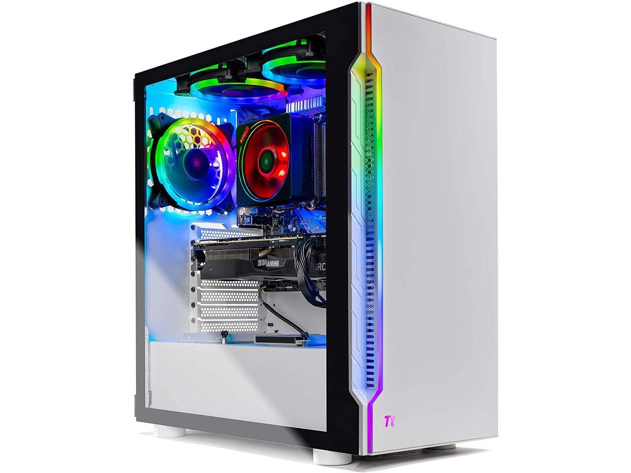Skytech Gaming Chronos 3 Desktop PC, Ryzen 7 7700 3.8 GHz (5.3GHz), AMD RX 9070XT 16GB, 2TB Gen4 NVMe SSD, 32GB DDR5 RAM 6000 RGB, 850W Gold ATX 3 PSU, Wi-Fi, Win 11