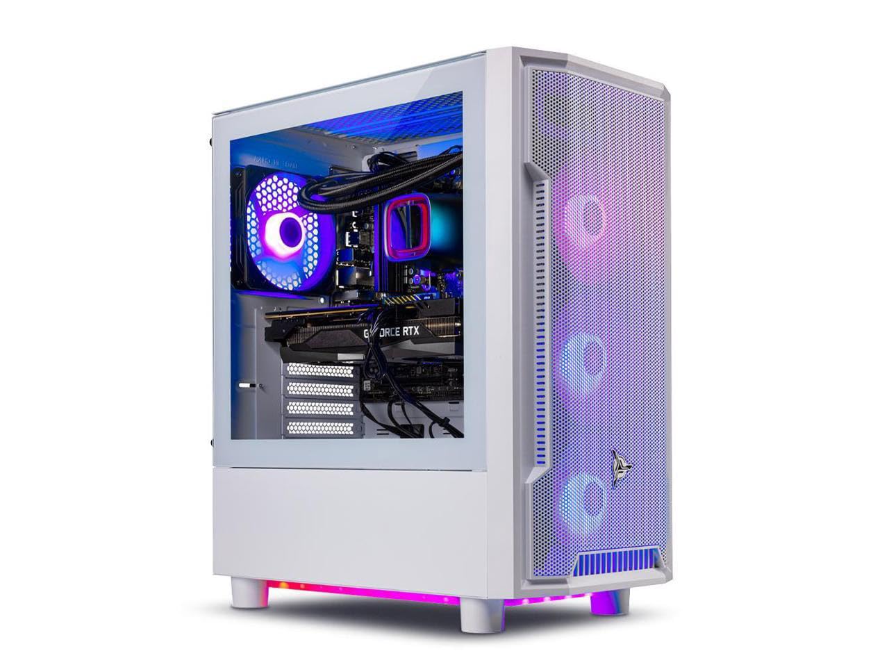 Skytech Gaming Aqua Desktop PC, Ryzen 7 7800X3D 4.2 GHz (5GHz), AMD RX 9060XT 16GB, 1TB Gen4 NVMe SSD, 32GB DDR5 RAM 5200 RGB, 850W Gold ATX 3 PSU, 360mm ARGB AIO, Wi-Fi, Win 11