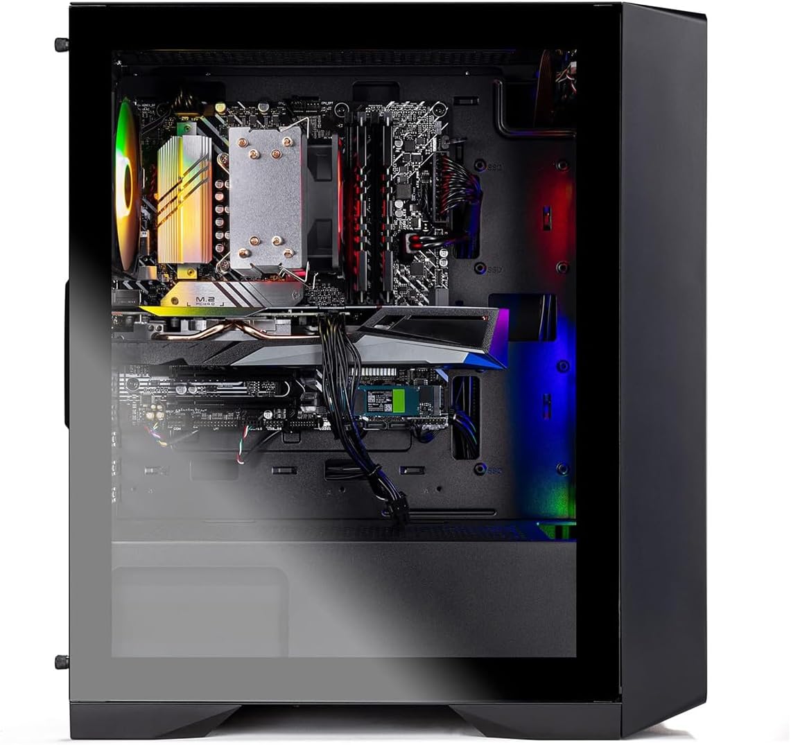 Skytech Gaming Nebula Gaming PC, AMD Ryzen 5 9600X 3.9GHz, NVIDIA RTX 5060, 1TB NVMe SSD, 16GB DDR5 RAM 6000, 650W Gold PSU, Wi-Fi, Win 11, Desktop