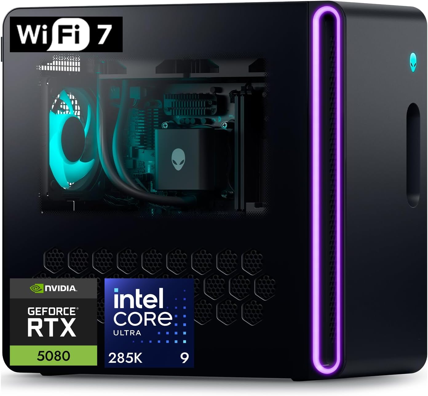 Dell Alienware Aurora R16 Gaming Desktop - NVIDIA RTX 5080 GDDR7 16GB(Beats RTX 4090) | Intel Ultra 9 285K(up to 5.7GHz) | Wi|Fi 7, Win11 Pro | 1000W Liquid|Cooled (64GB DDR5 | 8TB SSD | 2TB HDD)