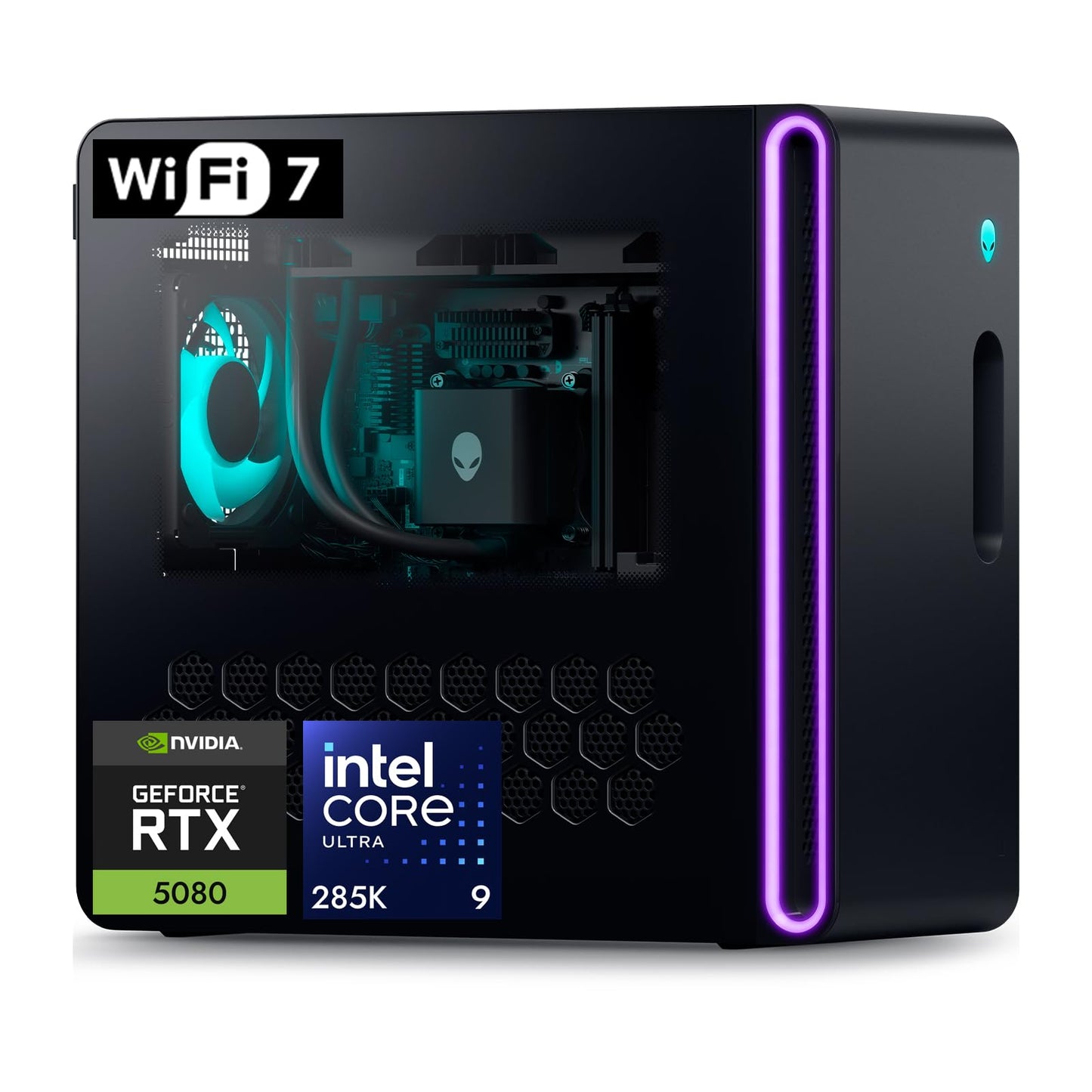 Dell Alienware Aurora R16 Gaming Desktop - NVIDIA RTX 5080 GDDR7 16GB(Beats RTX 4090) | Intel Ultra 9 285K(up to 5.7GHz) | Wi|Fi 7, Win11 Pro | 1000W Liquid|Cooled (64GB DDR5 | 8TB SSD | 2TB HDD)