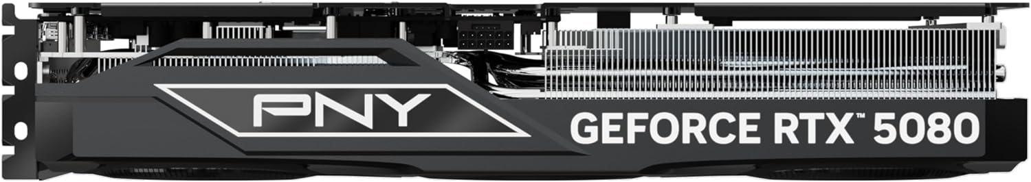 PNY NVIDIA GeForce RTX™ 5080 OC Triple Fan, Graphics Card (16GB GDDR7, 256-bit, Boost Speed: 2730 MHz, PCIe® 5.0, HDMI®/DP 2.1, 2.99-Slot, NVIDIA Blackwell Architecture, DLSS 4)