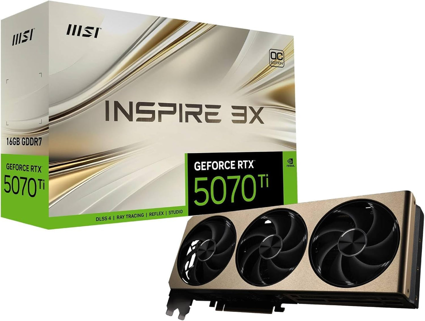 GeForce RTX 5070 Ti 16G Gaming Trio OC White - 16GB GDDR7 (28Gbps/256-bit), PCIe 5, Boost: 2572 MHz, HDMI 2.1b, DisplayPort 2.1b