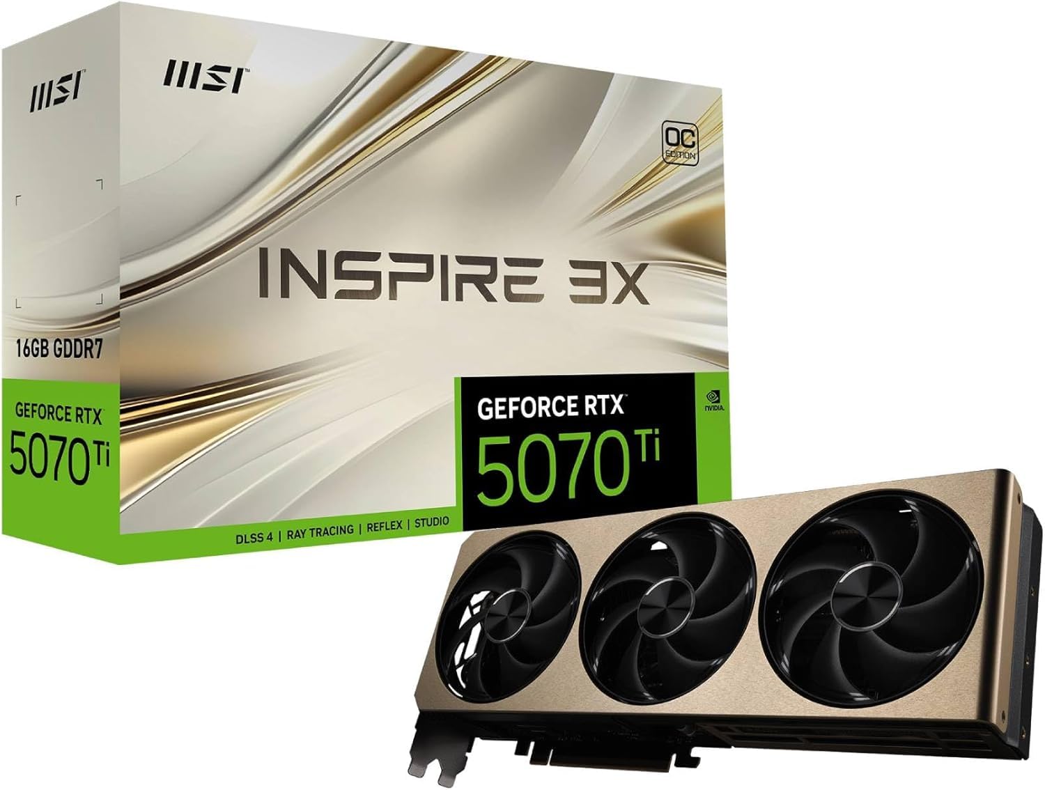 GeForce RTX 5070 Ti 16G Gaming Trio OC White - 16GB GDDR7 (28Gbps/256-bit), PCIe 5, Boost: 2572 MHz, HDMI 2.1b, DisplayPort 2.1b
