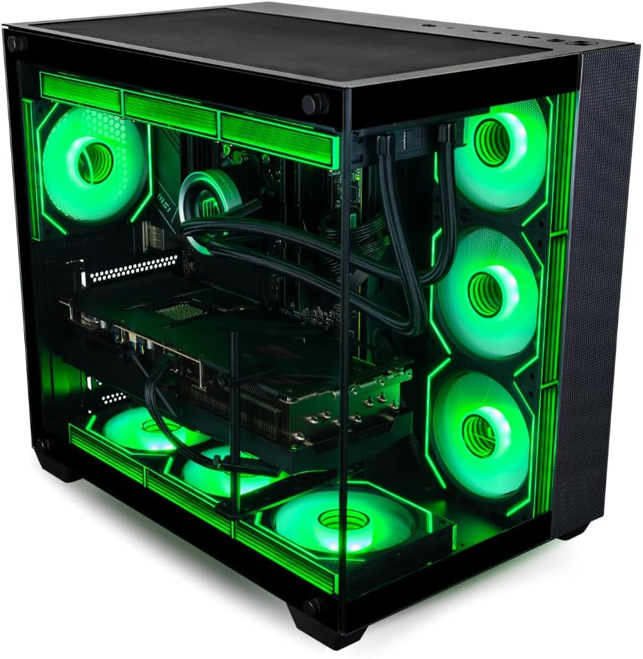 Panorama XL RTX 5090 Gaming Desktop - Intel Core Ultra 9 285K, 192GB DDR5 RAM, 4TB NVMe 9100 Pro Gen5 SSD, 10TB HDD, WiFi 6E, HDMI, Windows 11 Pro - Best 2025 RGB Prebuilt Tower Computer for Gamers