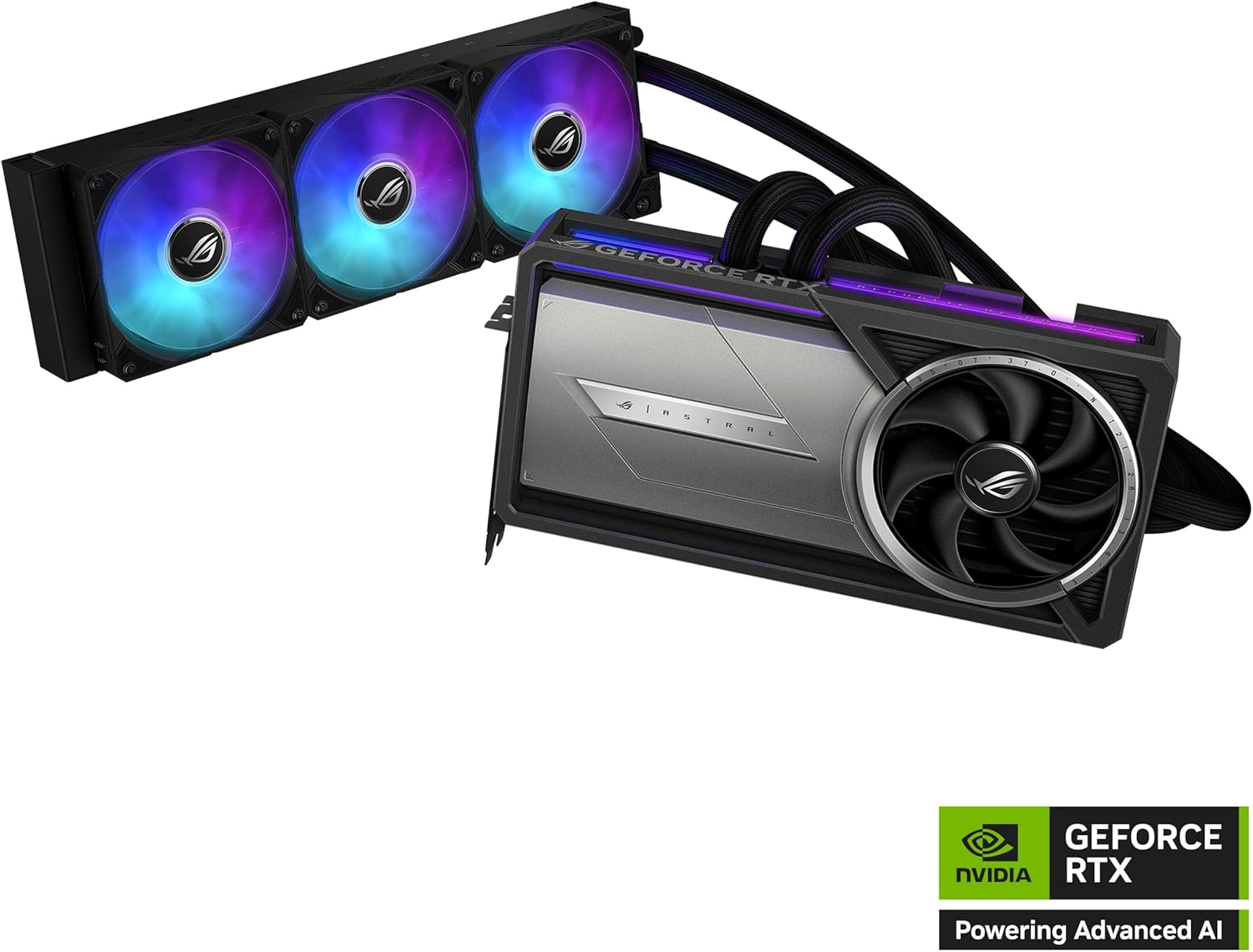 ASUS ROG Astral LC GeForce RTX™ 5090 32GB GDDR7 OC Edition – Experience Fluid Force with a 360mm AIO Cooler for Optimal Performance That can Achieve The Highest GPU Boost Clock