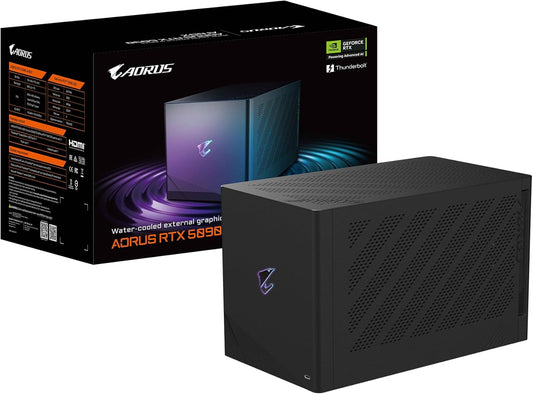 GIGABYTE AORUS RTX 5090 AI Box Graphics Card, WATERFORCE All-in-one Cooling System, Thunderbolt 5, USB-4, GV-N5090IXEB-32GD Video Card