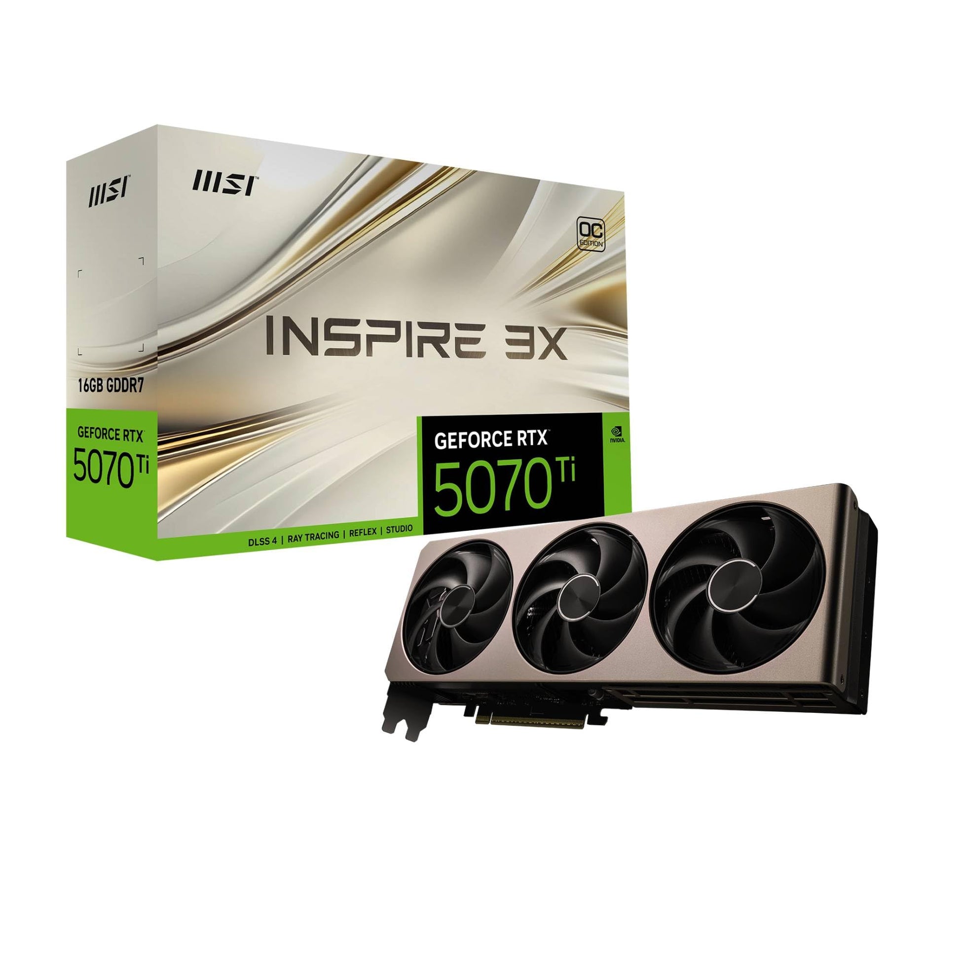 GeForce RTX 5070 Ti 16G Gaming Trio OC White - 16GB GDDR7 (28Gbps/256-bit), PCIe 5, Boost: 2572 MHz, HDMI 2.1b, DisplayPort 2.1b