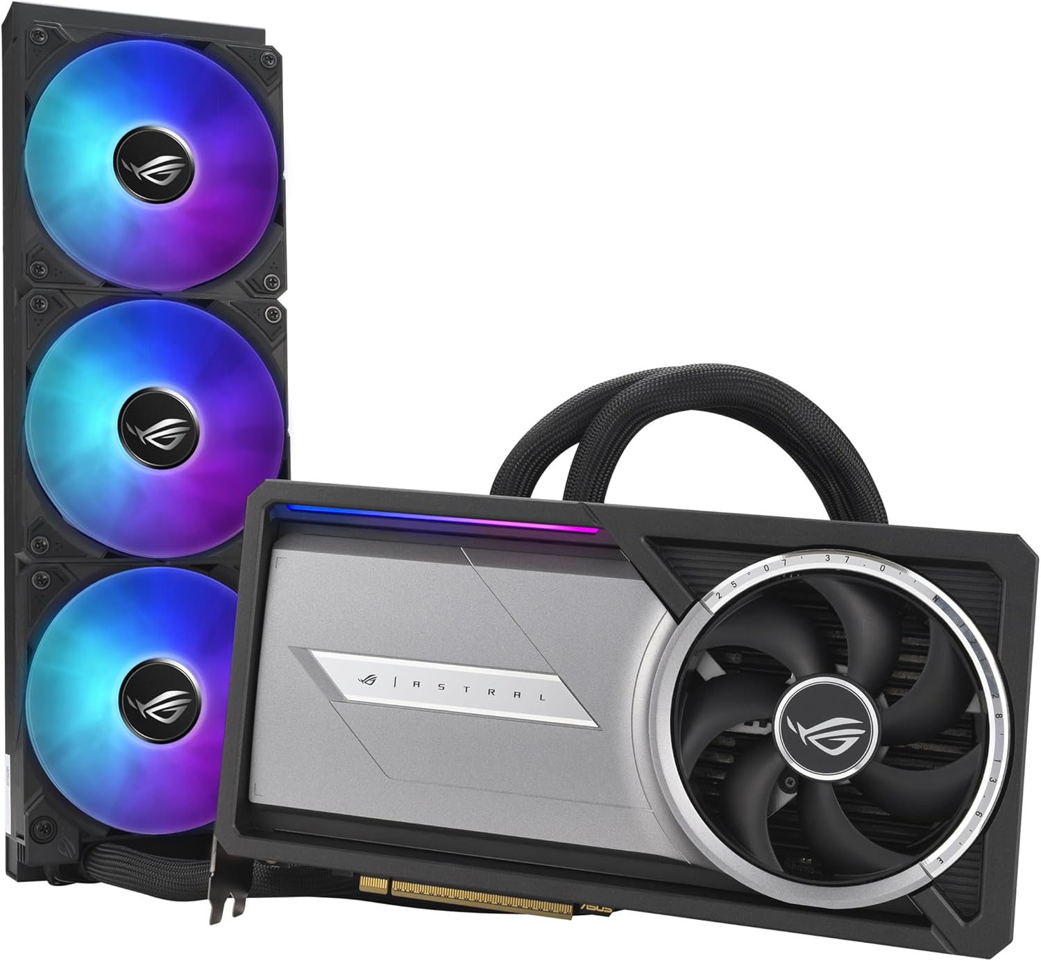 ASUS ROG Astral LC GeForce RTX™ 5090 32GB GDDR7 OC Edition – Experience Fluid Force with a 360mm AIO Cooler for Optimal Performance That can Achieve The Highest GPU Boost Clock