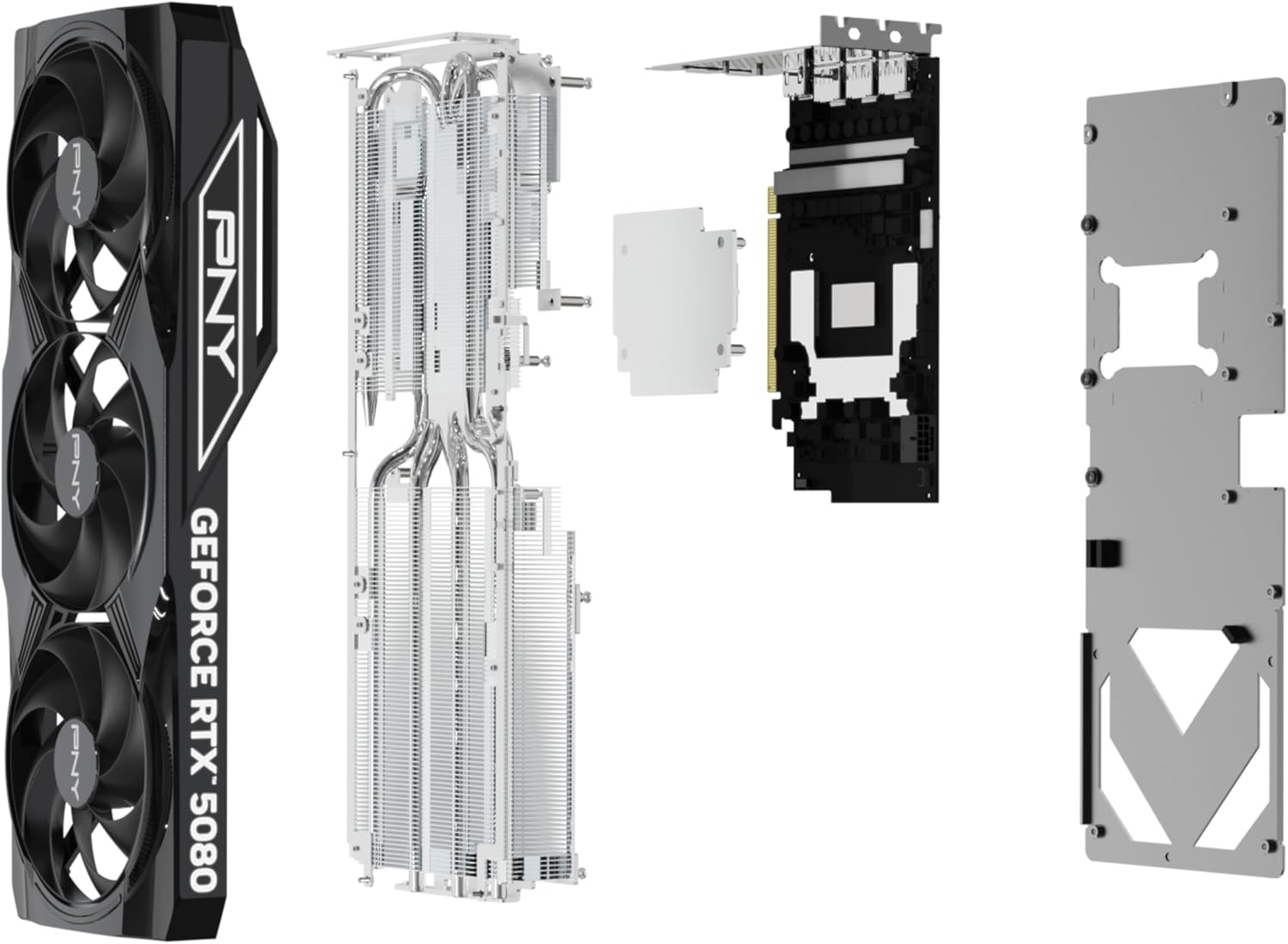 PNY NVIDIA GeForce RTX™ 5080 OC Triple Fan, Graphics Card (16GB GDDR7, 256-bit, Boost Speed: 2730 MHz, PCIe® 5.0, HDMI®/DP 2.1, 2.99-Slot, NVIDIA Blackwell Architecture, DLSS 4)