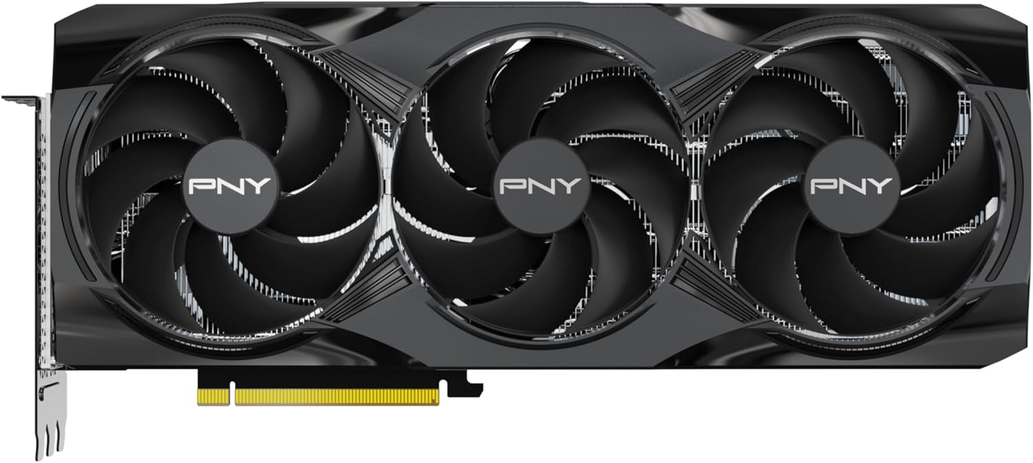 PNY NVIDIA GeForce RTX™ 5080 OC Triple Fan, Graphics Card (16GB GDDR7, 256-bit, Boost Speed: 2730 MHz, PCIe® 5.0, HDMI®/DP 2.1, 2.99-Slot, NVIDIA Blackwell Architecture, DLSS 4)