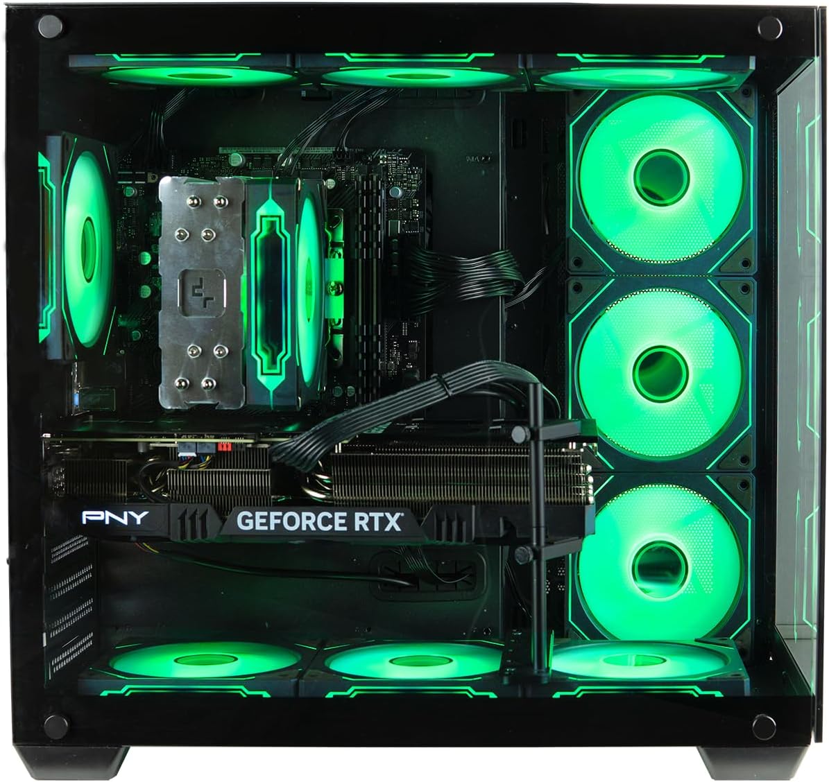 Panorama XL RTX 5090, AMD Ryzen 7 9800X3D, 96GB DDR5 5600 RAM, 4TB NVMe Gen4 SSD, HDMI, RJ45, Windows 11 Pro, 3 Year Warranty, RGB Keyboard+Mouse, Internal WiFi 6E, 3X DP, HDMI, Gaming Desktop PC
