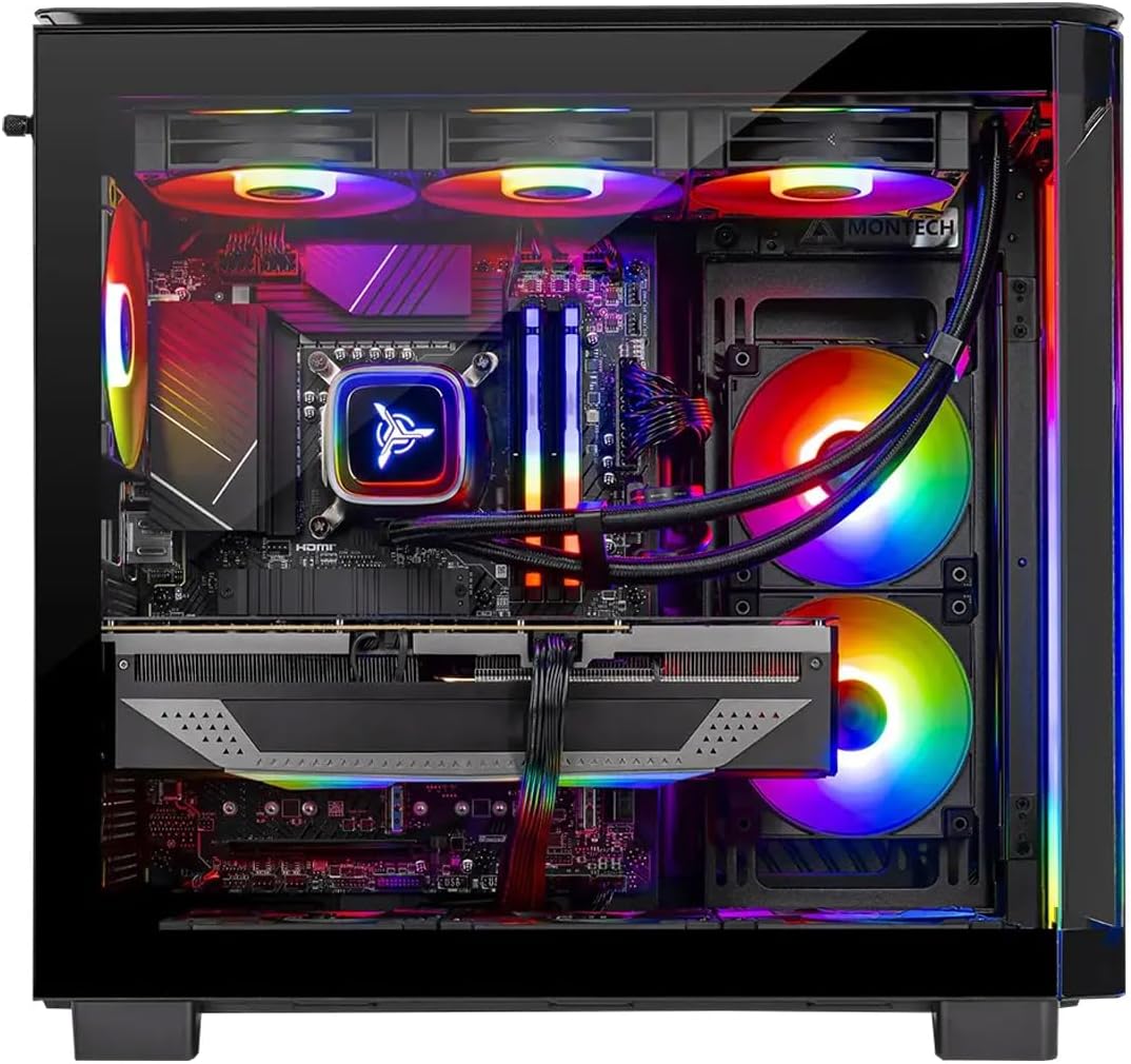 Skytech Gaming King 95 Desktop PC, Ryzen 7 7800X3D 4.2 GHz (5GHz), AMD RX 9070XT 16GB, 1TB Gen4 NVMe SSD, 32GB DDR5 RAM 5600 RGB, 850W Gold PSU, 360mm ARGB AIO, Wi-Fi, Win 11