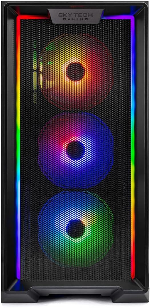 Skytech Gaming Nebula Gaming PC, AMD Ryzen 5 9600X 3.9GHz, NVIDIA RTX 5060, 1TB NVMe SSD, 16GB DDR5 RAM 6000, 650W Gold PSU, Wi-Fi, Win 11, Desktop