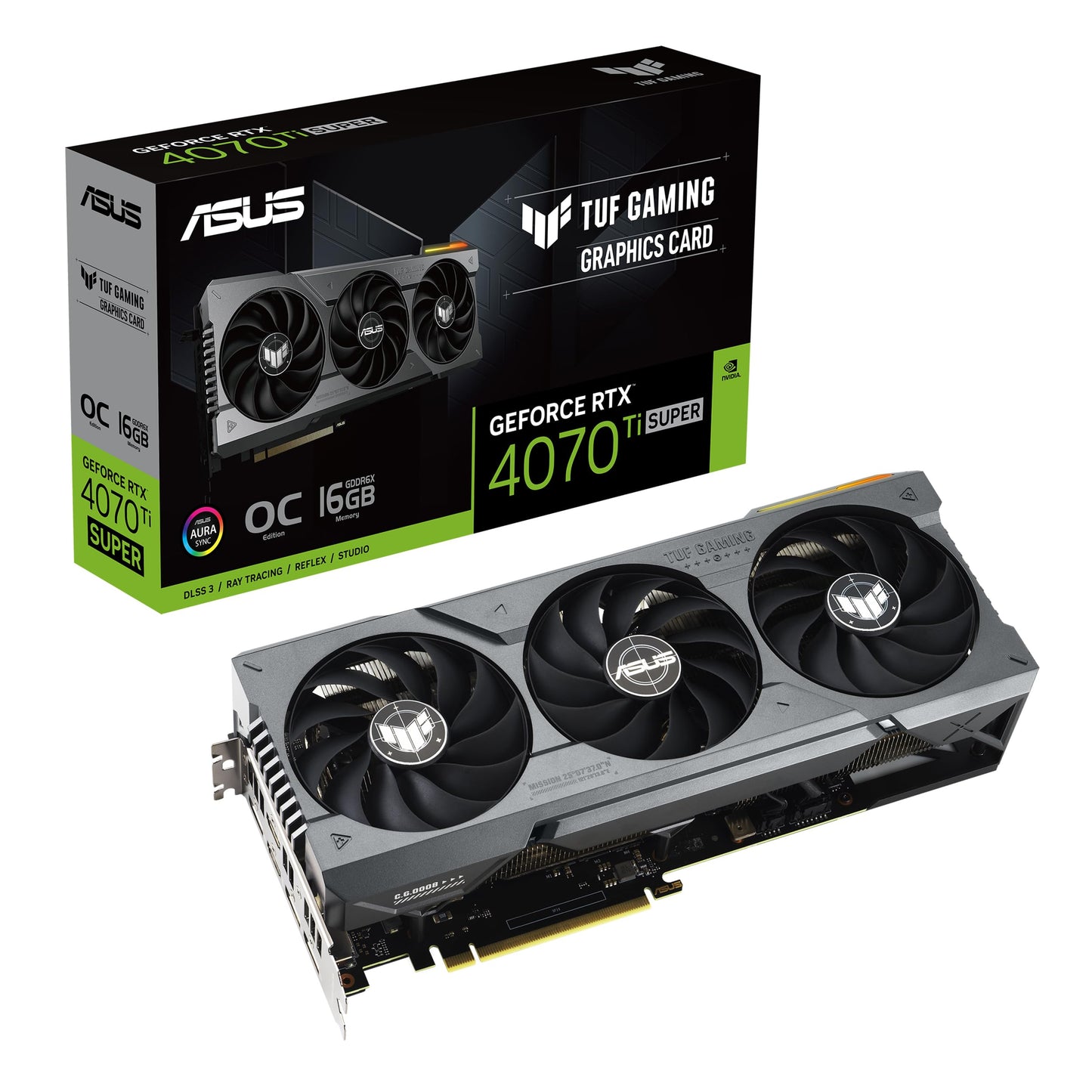 ASUS ROG Strix GeForce RTX 5070 Ti OC Edition 16GB GDDR7 Graphics Card (PCIe 5.0, HDMI/DP 2.1, 3.2-slot, Axial-tech fans, MaxContact design with vapor chamber, phase-change GPU thermal pad, aura sync)