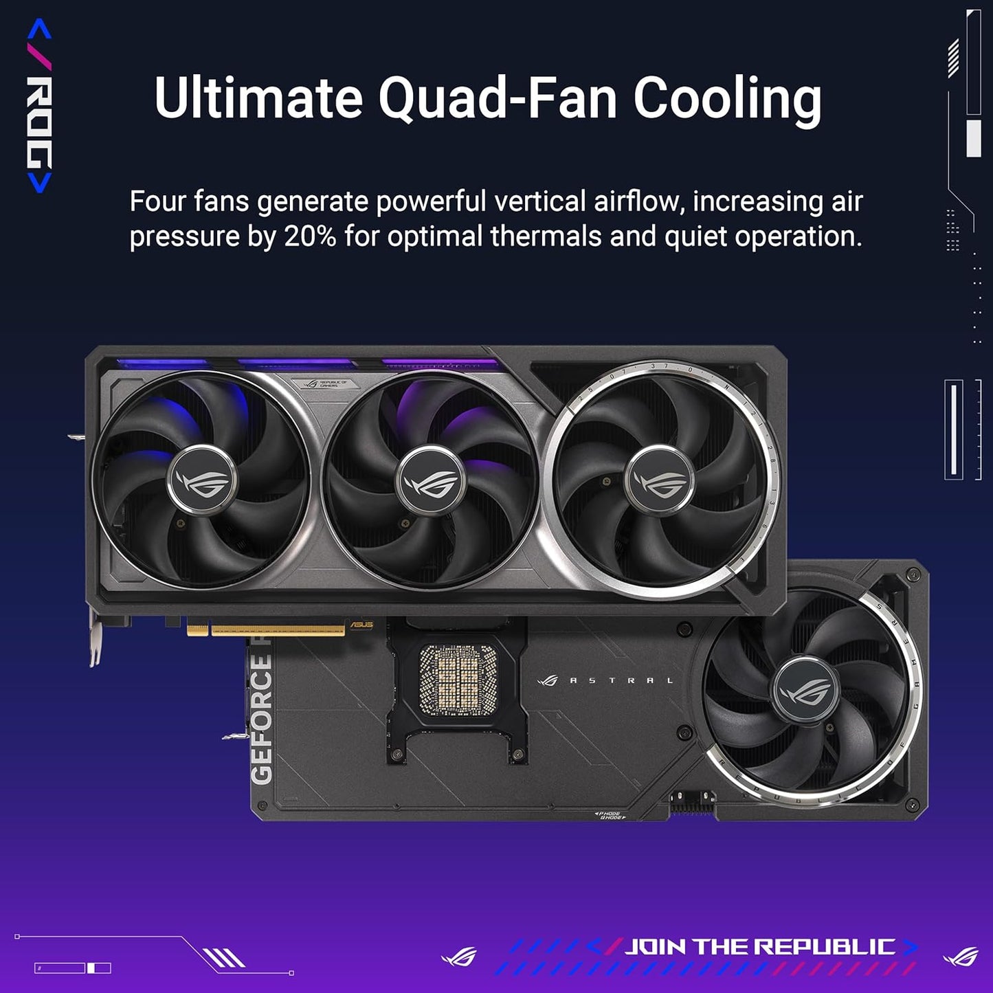 ASUS ROG Astral GeForce RTX™ 5090 OC Edition Gaming Graphics Card (PCIe® 5.0, 32GB GDDR7, HDMI®/DP 2.1, 3.8-Slot, 4-Fan Design, Axial-tech Fans, Patented Vapor Chamber, Phase-Change GPU Thermal pad)