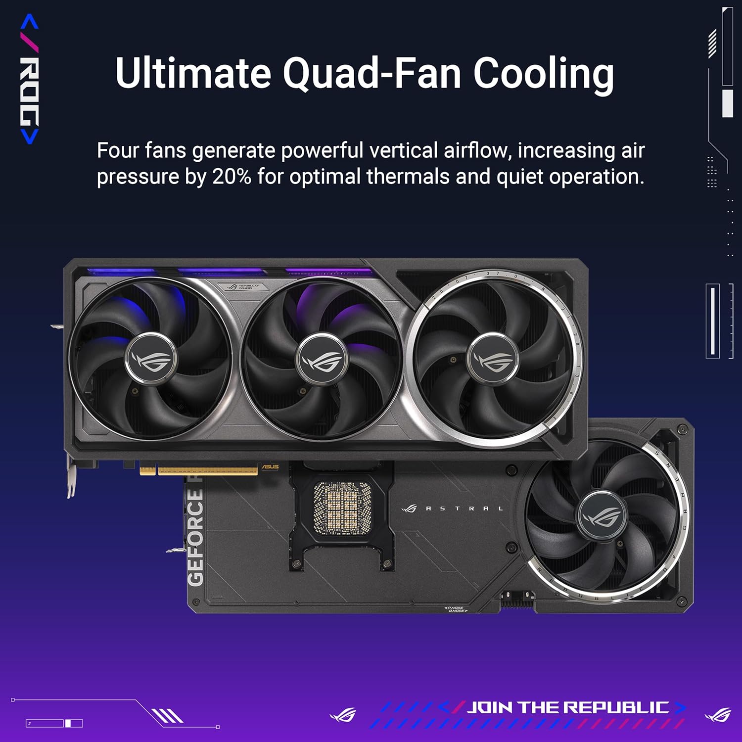 ASUS ROG Astral GeForce RTX™ 5090 OC Edition Gaming Graphics Card (PCIe® 5.0, 32GB GDDR7, HDMI®/DP 2.1, 3.8-Slot, 4-Fan Design, Axial-tech Fans, Patented Vapor Chamber, Phase-Change GPU Thermal pad)