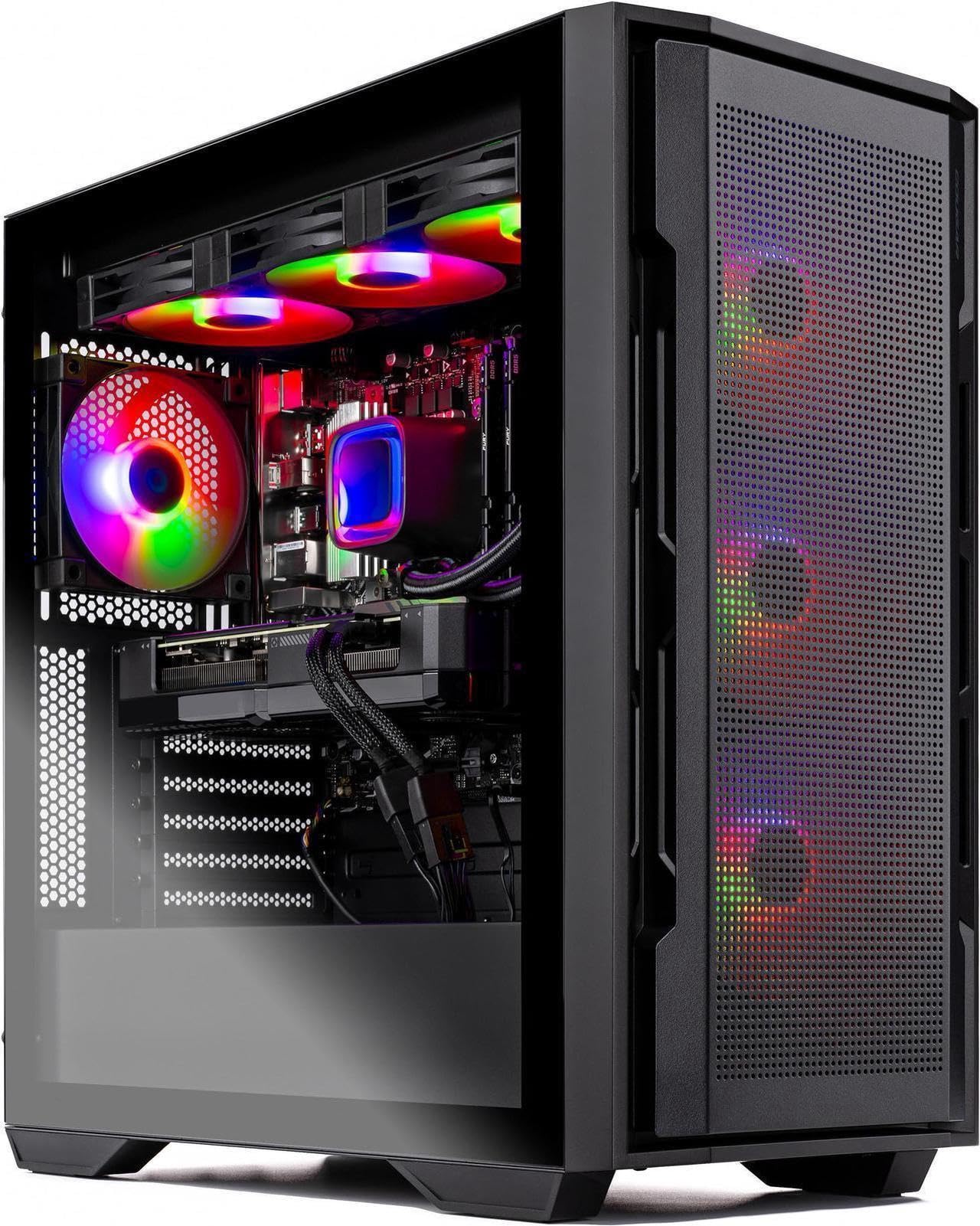 Skytech Gaming Chronos 3 Desktop PC, Ryzen 7 7700 3.8 GHz (5.3GHz), AMD RX 9070XT 16GB, 2TB Gen4 NVMe SSD, 32GB DDR5 RAM 6000 RGB, 850W Gold ATX 3 PSU, Wi-Fi, Win 11