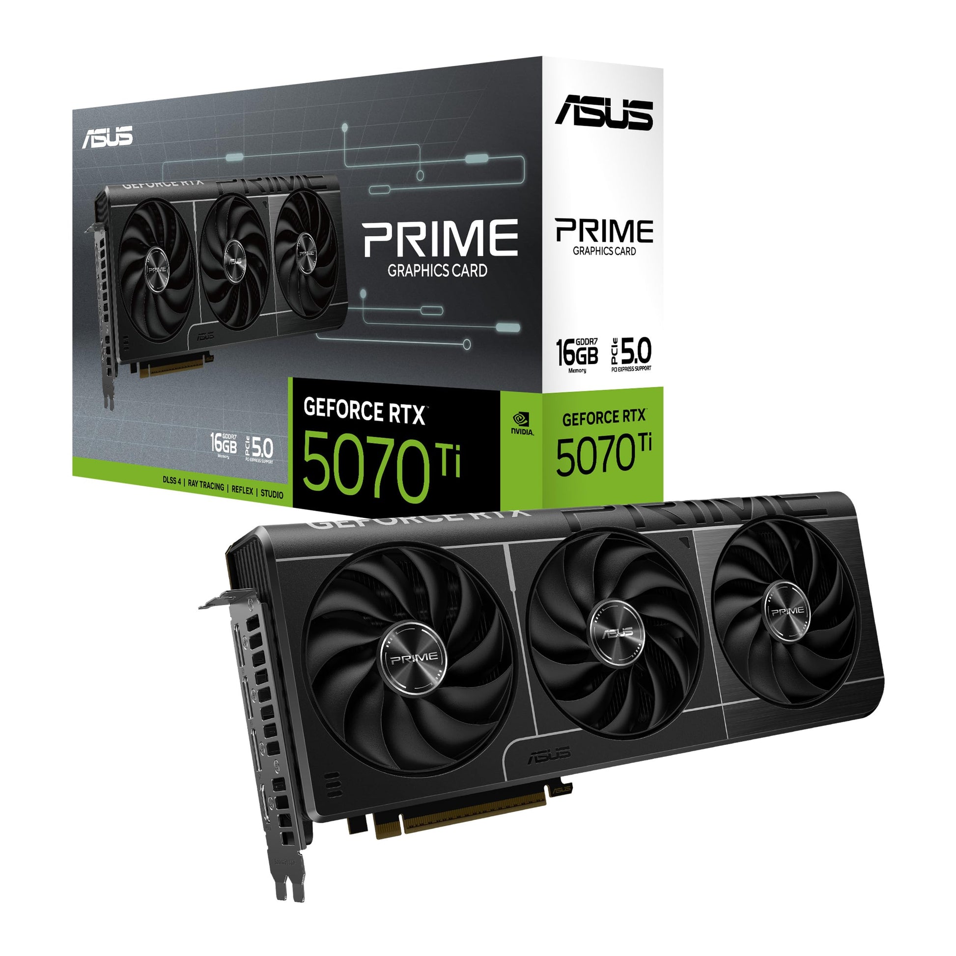 ASUS ROG Strix GeForce RTX 5070 Ti OC Edition 16GB GDDR7 Graphics Card (PCIe 5.0, HDMI/DP 2.1, 3.2-slot, Axial-tech fans, MaxContact design with vapor chamber, phase-change GPU thermal pad, aura sync)