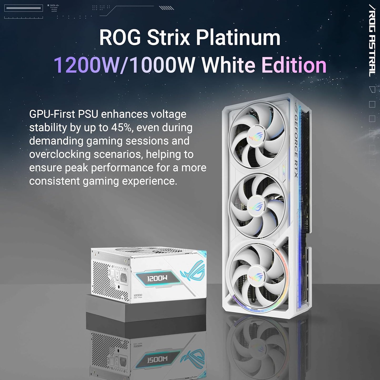 ASUS ROG Astral GeForce RTX™ 5080 16GB GDDR7 White OC Edition - Quad-Fan Graphics Card Delivering unprecedented Airflow and air Pressure for Optimal Performance