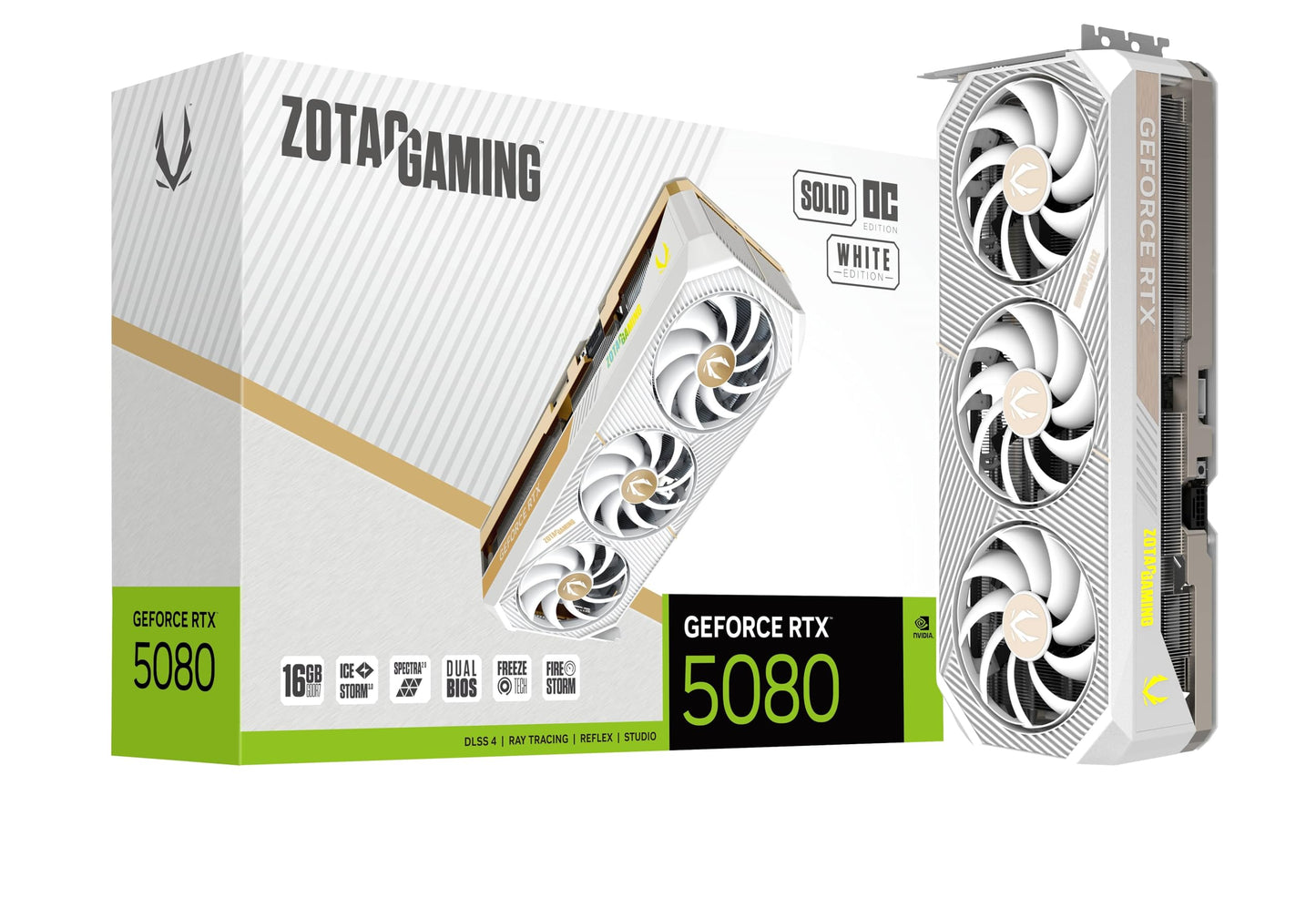 ZOTAC Gaming GeForce RTX 5080 Solid CORE OC DLSS 4 16GB GDDR7 256-bit 30 Gbps PCIE 5.0 Gaming Graphics Card, IceStorm 3.0 Advanced Cooling, Spectra RGB Lighting, ZT-B50800J2-10P