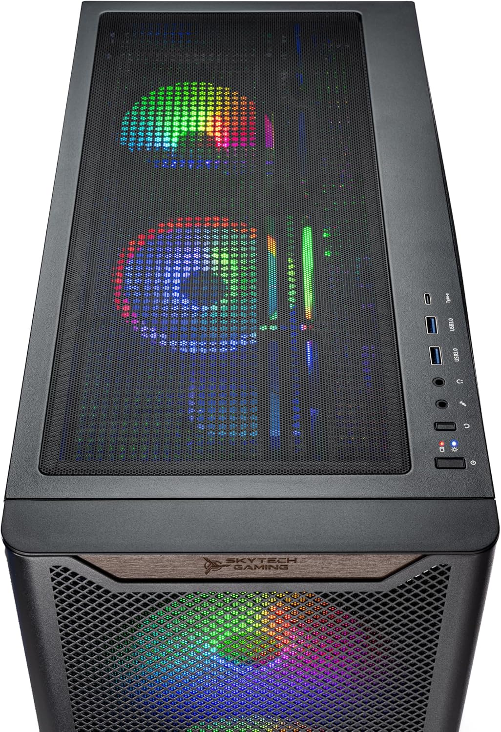 Skytech Gaming Chronos 3 Desktop PC, Ryzen 7 7700 3.8 GHz (5.3GHz), AMD RX 9070XT 16GB, 2TB Gen4 NVMe SSD, 32GB DDR5 RAM 6000 RGB, 850W Gold ATX 3 PSU, Wi-Fi, Win 11