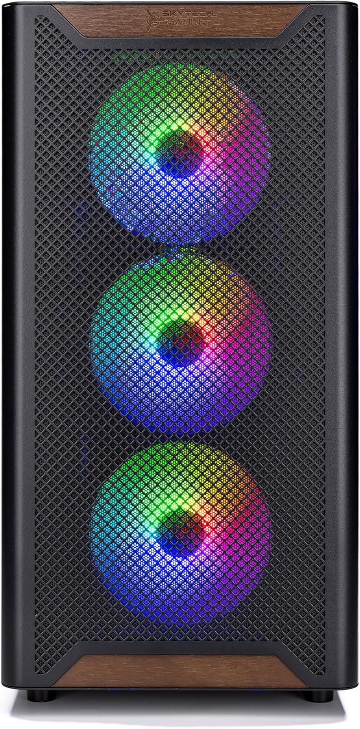 Skytech Gaming Chronos 3 Desktop PC, Ryzen 7 7700 3.8 GHz (5.3GHz), AMD RX 9070XT 16GB, 2TB Gen4 NVMe SSD, 32GB DDR5 RAM 6000 RGB, 850W Gold ATX 3 PSU, Wi-Fi, Win 11