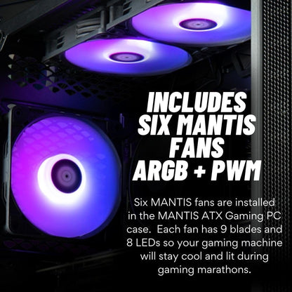 Mantis V2 - RTX 5090, Ryzen 9 9950X3D, 192GB DDR5 5600 RAM, 4TB NVMe Gen4 SSD, 10TB HDD, Windows 11 Pro, 3 Year Warranty, HDMI, RJ45, RGB Keyboard+Mouse, internal WiFi 7 + BT, Prebuilt Gaming Desktop