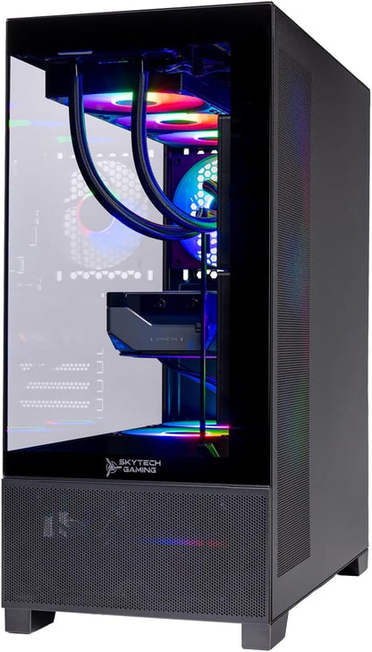 Skytech Gaming Azure 3 Plus Desktop PC, Intel Ultra 7 265K 3.9 GHz(5.4 GHz), NVIDIA RTX 5070 Ti 16GB, 2TB Gen4 NVMe SSD, 32GB DDR5 RAM 5200 RGB, 850W Gold ATX 3 PSU, 360mm ARGB AIO, Wi-Fi, Win 11