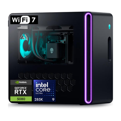 Dell Alienware Aurora R16 Gaming Desktop - NVIDIA RTX 5080 GDDR7 16GB(Beats RTX 4090) | Intel Ultra 9 285K(up to 5.7GHz) | Wi|Fi 7, Win11 Pro | 1000W Liquid|Cooled (64GB DDR5 | 8TB SSD | 2TB HDD)