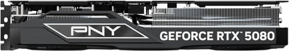 PNY NVIDIA GeForce RTX™ 5080 OC Triple Fan, Graphics Card (16GB GDDR7, 256-bit, Boost Speed: 2730 MHz, PCIe® 5.0, HDMI®/DP 2.1, 2.99-Slot, NVIDIA Blackwell Architecture, DLSS 4)