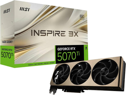 GeForce RTX 5070 Ti 16G Gaming Trio OC White - 16GB GDDR7 (28Gbps/256-bit), PCIe 5, Boost: 2572 MHz, HDMI 2.1b, DisplayPort 2.1b
