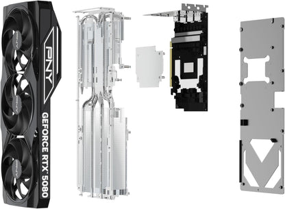 PNY NVIDIA GeForce RTX™ 5080 OC Triple Fan, Graphics Card (16GB GDDR7, 256-bit, Boost Speed: 2730 MHz, PCIe® 5.0, HDMI®/DP 2.1, 2.99-Slot, NVIDIA Blackwell Architecture, DLSS 4)