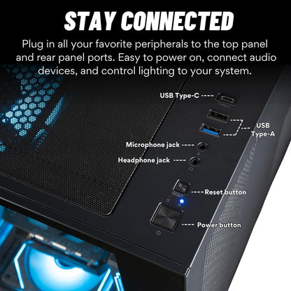 Panorama Gaming PC Desktop (NVD GeForce RTX 5090, Intel 24-Core i9-14900KF Processor, 96GB DDR5 RAM, 4TB Gen4 NVMe SSD, WiFi 6E, HDMI, Windows 11 Pro) Best 2025 Prebuilt Tower RGB Gamer Computer