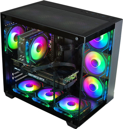 Panorama XL RTX 5090, AMD Ryzen 7 9800X3D, 96GB DDR5 5600 RAM, 4TB NVMe Gen4 SSD, HDMI, RJ45, Windows 11 Pro, 3 Year Warranty, RGB Keyboard+Mouse, Internal WiFi 6E, 3X DP, HDMI, Gaming Desktop PC