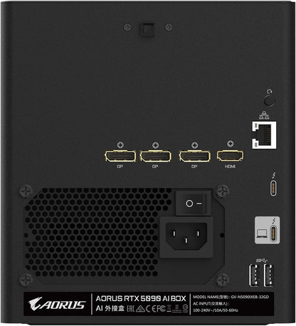 GIGABYTE AORUS RTX 5090 AI Box Graphics Card, WATERFORCE All-in-one Cooling System, Thunderbolt 5, USB-4, GV-N5090IXEB-32GD Video Card