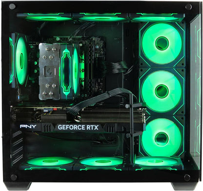 Panorama XL RTX 5090, AMD Ryzen 7 9800X3D, 96GB DDR5 5600 RAM, 4TB NVMe Gen4 SSD, HDMI, RJ45, Windows 11 Pro, 3 Year Warranty, RGB Keyboard+Mouse, Internal WiFi 6E, 3X DP, HDMI, Gaming Desktop PC