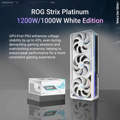 ASUS ROG Astral GeForce RTX™ 5080 16GB GDDR7 White OC Edition - Quad-Fan Graphics Card Delivering unprecedented Airflow and air Pressure for Optimal Performance